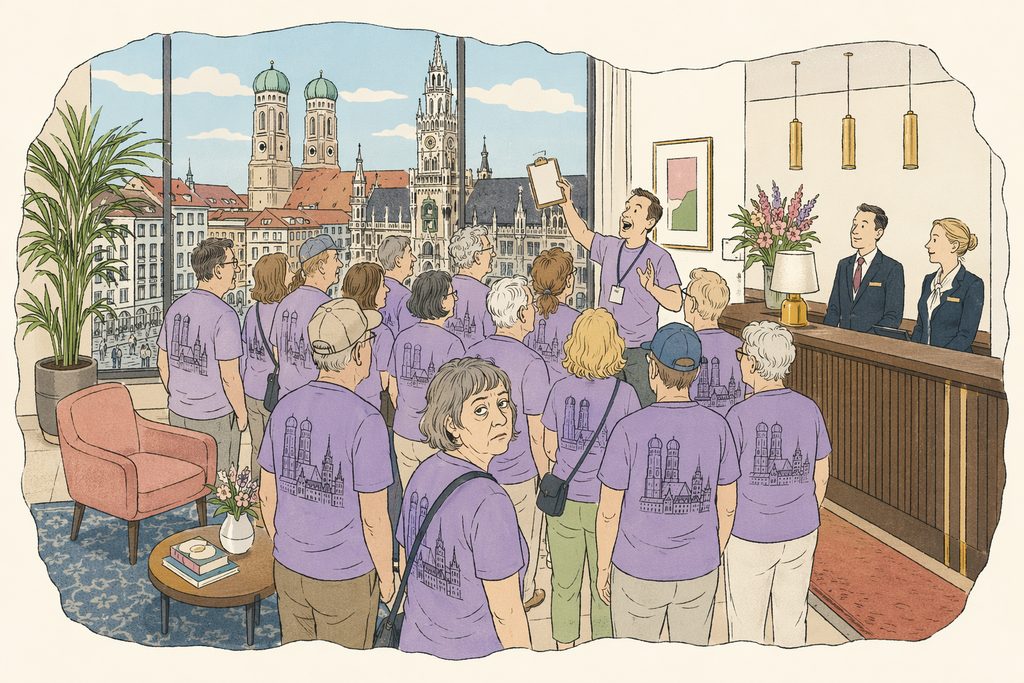Editorial illustration — hotels for groups in Baoding