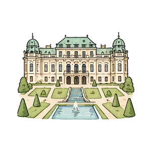 Hand-drawn illustration of Belvedere