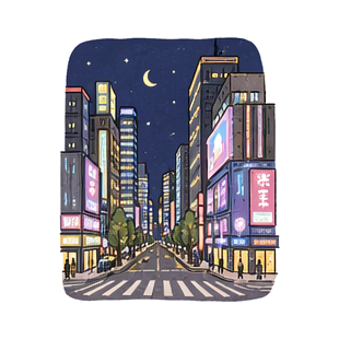 Hand-drawn illustration of 강남