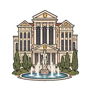 Hand-drawn illustration of Caesars Palace