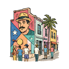 Hand-drawn illustration of Little Havana